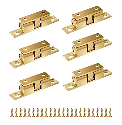 Concisea 6 Stück Doppel kugelschnäpper Möbelschnäpper, 60mm Türschapper Möbel-Schnapper,Double Ball Roller Catch Türschnäpper für Holz Schranktüren, Innentüren, Schuhschrank, Bodenluke von Concisea