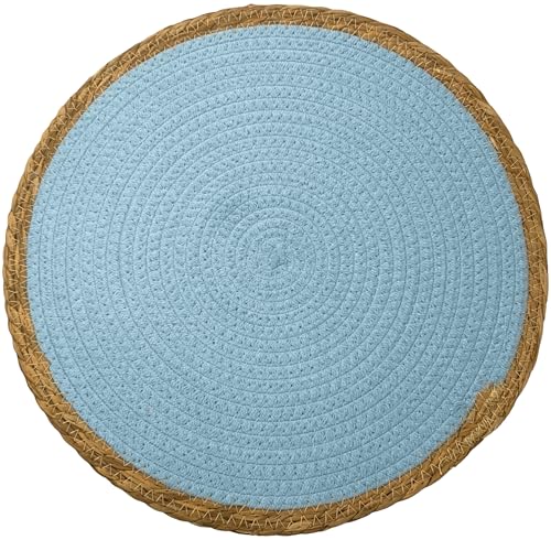 Concord GmbH Platzset Untersetzer Seegras Baumwolle Hellblau Natur Rund Tischdeko Küche 38cm Ø Concord GmbH Platzset Untersetzer Seegras Baumwolle Hellblau Natur Rund Tischdeko Küche 38cm Ø von Concord GmbH