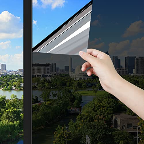 Concus-T Fensterfolie Spiegelfolie für Fenster Selbstklebend Statisch haftend Sonnenschutzfolie Tönungsfolie UV Schutz 99% Schwarz 60x200cm Concus-T Fensterfolie Spiegelfolie für Fenster Selbstklebend Statisch haftend Sonnenschutzfolie Tönungsfolie UV Schutz 99% Schwarz 60x200cm von Concus-T
