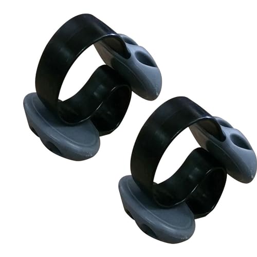 Condello Casa Kabelclips Kabelklemme Schreibtisch nicht Klebend, Kabelhalter Kabelschellen Tischkante Gewichtet, Silikon Draht Kordel Kabelbefestigung Halter für PC Handy Ladekabel (2 Schwarz) von Condello Casa