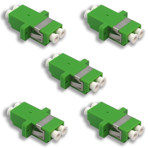 Conectra® - Glasfaser Adapter für FTTH | LC/APC auf LC/APC | Duplex | Monomode | Grün (5 Stück) von Conectra