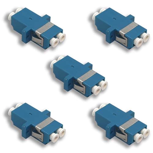 Conectra® - Glasfaser Adapter für FTTH | LC/UPC auf LC/UPC | Duplex | Monomode | Blau (5 Stück) von Conectra