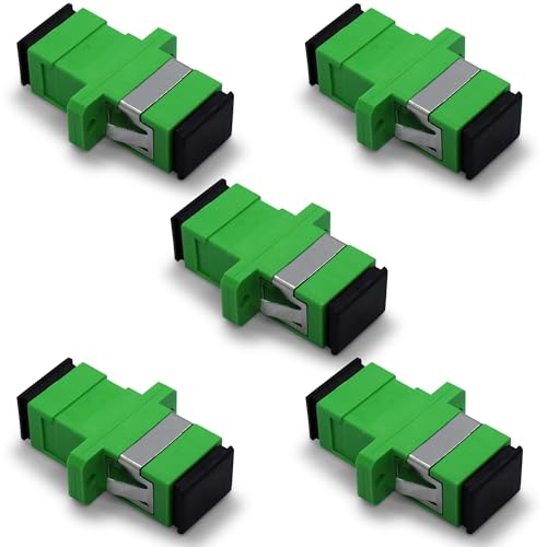 Conectra® - Glasfaser Adapter für FTTH | SC/APC auf SC/APC | Simplex | Monomode | Grün (5 Stück) von Conectra