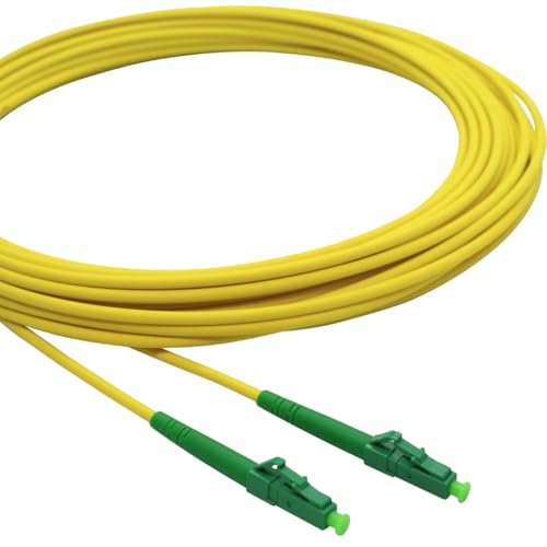 Conectra® - Glasfaser Patchkabel | OS2 | Singlemode | Simplex | LC/APC auf LC/APC | gelb | ideal für FTTH Heimnetzwerke | LWL Lichtwellenleiter Glasfaserkabel (Länge 0,25 m) von Conectra