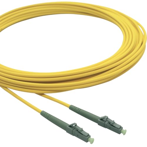Conectra® - Glasfaser Patchkabel | OS2 | Singlemode | Simplex | LC/APC auf LC/APC | gelb | ideal für FTTH Heimnetzwerke | LWL Lichtwellenleiter Glasfaserkabel (Länge 50 m) von Conectra