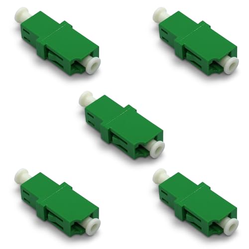 Conectra® - Glasfaser Adapter für FTTH | LC/APC auf LC/APC | Simplex | Monomode | Grün (5 Stück) von Conectra