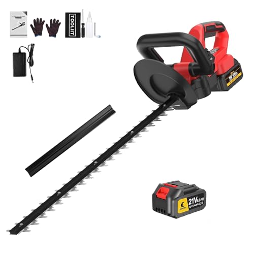 CONENTOOL 22 Zoll Akku-Heckenschere, 21 V, 4000 mAh, Heckenschere Elektrisch, Aststärke bis zu 20 mm (3/4 Zoll), 850 W Heckenschere mit wiederaufladbarem Akku und Ladegerät für den von Conentool