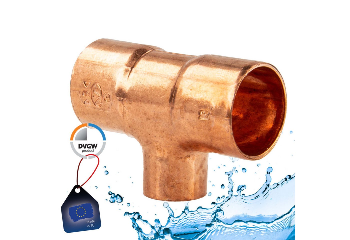 Conex Bänninger Lötfitting Kupfer-T-Stück reduziert - Typ 5130R, DVGW, 18 x 15 x 18 mm Conex Bänninger Lötfitting Kupfer-T-Stück reduziert - Typ 5130R, DVGW, 18 x 15 x 18 mm von Conex Bänninger