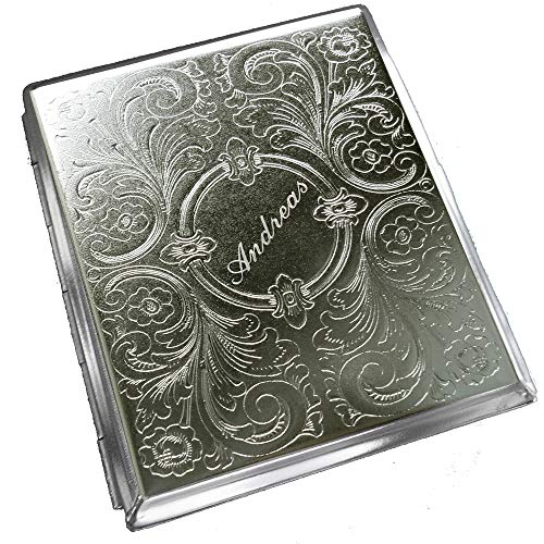 Coney Venetian Zigarettenetui mit Gravurfläche: Personalisieren Sie es mit einem Vornamen, Initialen oder Datum - Metall, Schwarz, Klappe, 1 Zigarette, Raucherzubehör, Etuis Coney Venetian Zigarettenetui mit Gravurfläche: Personalisieren Sie es mit einem Vornamen, Initialen oder Datum - Metall, Schwarz, Klappe, 1 Zigarette, Raucherzubehör, Etuis von Coney