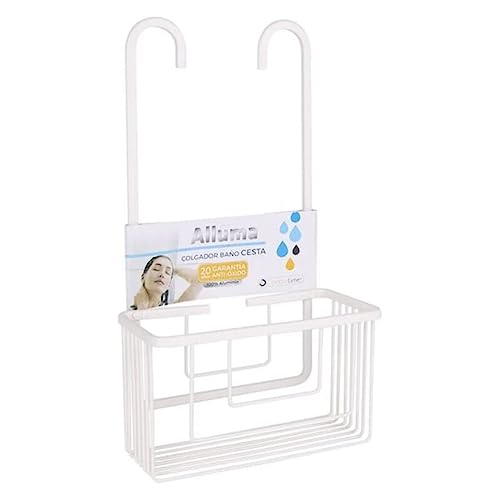 Confortime COLGADOR BAÑO CESTA S2205792 Duschhaken aus Aluminium, 25 x 12,5 x 44,5 cm, bunt, 25 x 12.5 x 44.5 cm von Confortime