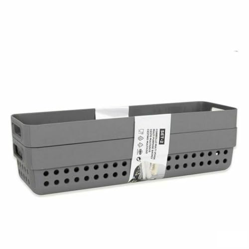 Confortime Mehrzweckkorb 144888 24 x 7,5 x 7 cm (2 Stück) (36 Stück) (24 x 7,5 x 5 cm) von CONFORTIME