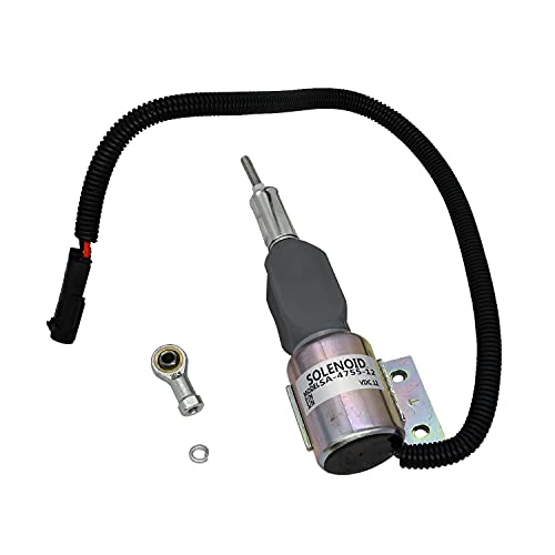 Abschalt-Magnetspule 3964627 3991167, kompatibel mit Case IH Kompaktlader, 70XT, 75XT, 85XT, 90XT, 95XT, Baggerlader 580/SL, kompatibel mit Cummins-Motor 4BT 6BT 5.9L Bagger R220-5 von Congparts