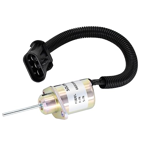 Fuel Shut Off Solenoid 6691313 6691498 Kompatibel mit Kubota Motor V2203 V2403 V2003 V1505 Kompatibel mit Bobcat Kompaktlader 329 331 334 335 337 341 425 Excav ator B300 BL370 E32 von Congparts