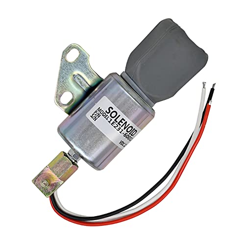 Fuel Shutoff Solenoid SA-4899-12 1E23160011 1E231-60011 Kompatibel mit Kubota Motor V2203 D722 D902 Z482 Traktor BX B1700D B2100D B2400D B75100 M820. 0 M9000 Gartentraktor G2160 DS AU von Congparts