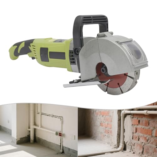 Elektrische Wandschlitzfräse 4000W, 6500RPM Mauernutfräse Schlitzfräse mit 5 Trennscheiben, 37mm Tiefe, Nut Schneidemaschine für Marmor Granit Beton Elektrische Wandschlitzfräse 4000W, 6500RPM Mauernutfräse Schlitzfräse mit 5 Trennscheiben, 37mm Tiefe, Nut Schneidemaschine für Marmor Granit Beton von Coniaio