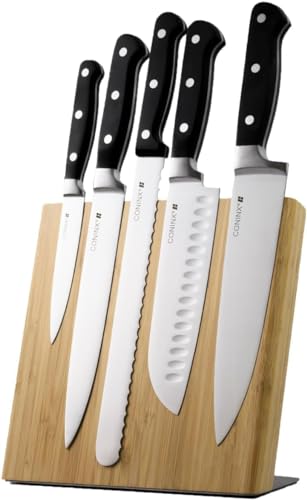 Coninx Quin Magnetischer Messerblock Holz | Messerblock Magnetisch Ohne Messer | Messerhalter Magnet aus Bambus für eine organisierte und aufgeräumte Küche von Coninx