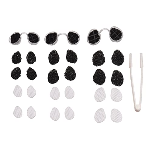 Coniya Unsichtbarer Nasenfilter Ultra-atmungsaktive Nasenfilter Nasenfilter Nasenstöpsel für Gerüche mit Mini-HEPA-Filter Luftfilterung von Pollenstaub Klein + Mittel + Groß Runde Form von Coniya