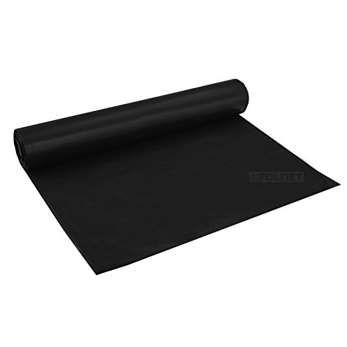 Baufolie Schwarze Abdeckfolie Estrichfolie 0,1mm 100µm PE FOLIE 2m x 50m (100m²) von Conkret