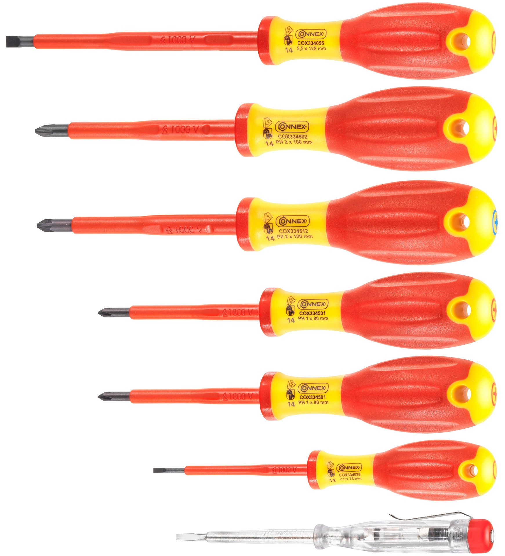 Elektriker-Schraubendreher-Satz VDE, 7-teilig Elektriker-Schraubendreher-Satz VDE, 7-teilig von Conmetall - Celle