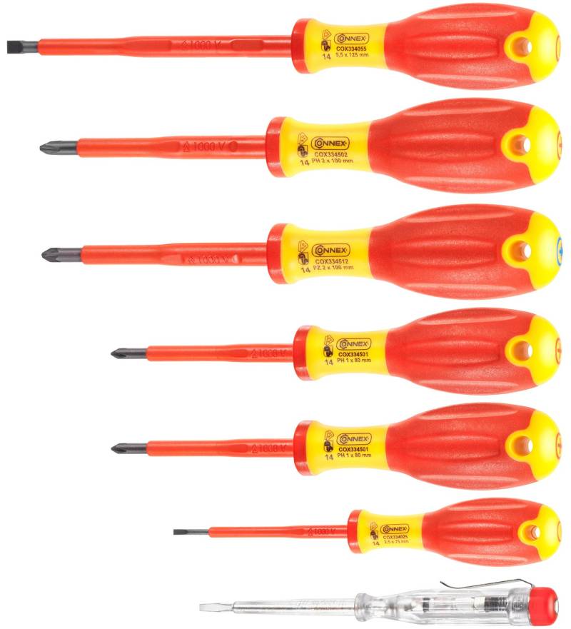 Elektriker-Schraubendreher-Satz VDE, 7-teilig Elektriker-Schraubendreher-Satz VDE, 7-teilig von Conmetall - Celle