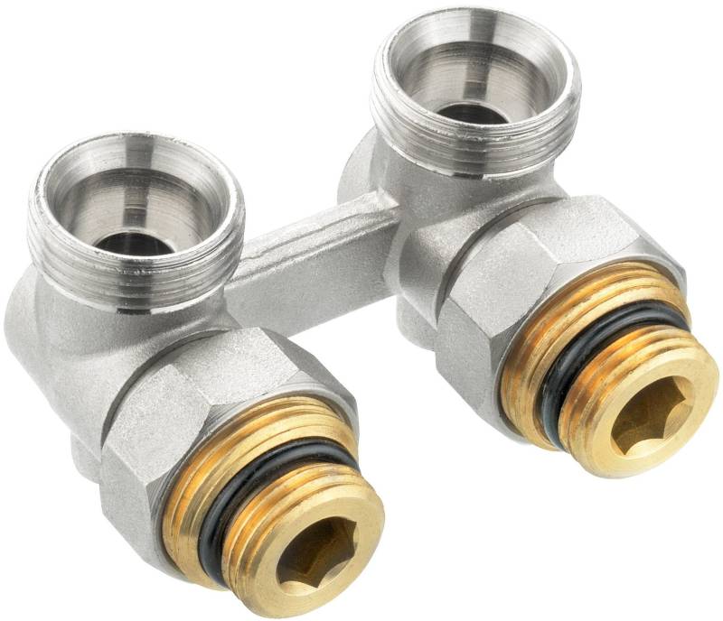 Hahnblock für Ventil-Heizkörper Eck von Conmetall - Celle