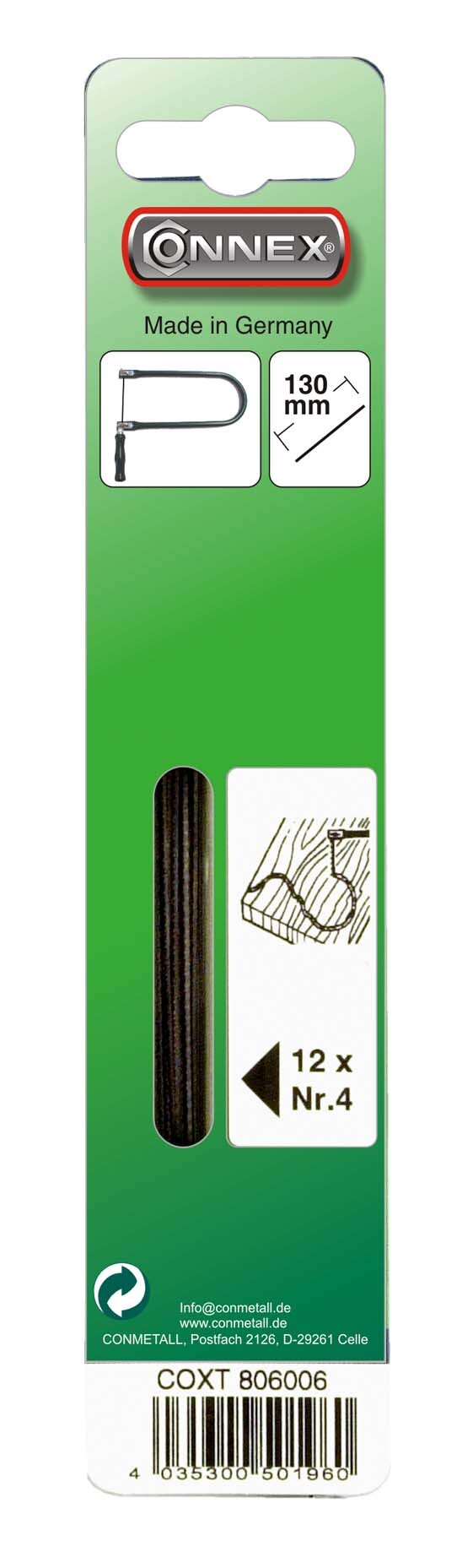 Laubsägeblatt für Holz Laubsägeblatt für Holz von Conmetall - Celle