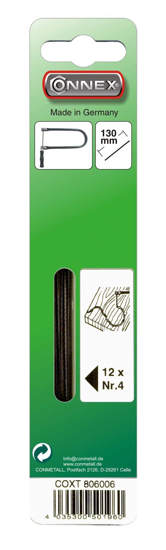 Laubsägeblatt für Holz Laubsägeblatt für Holz von Conmetall - Celle