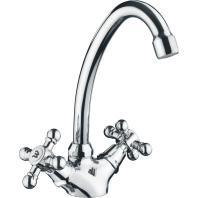 Spültisch Einlochbatterie NOSTALGIE mit 2 Griffen chrom Spültisch Einlochbatterie NOSTALGIE mit 2 Griffen chrom von Conmetall - Celle