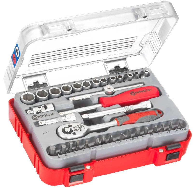 Steckschlüssel-Satz 1/4, 35-teilig Steckschlüssel-Satz 1/4, 35-teilig von Conmetall - Celle