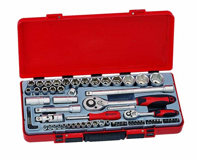 Steckschlüssel-Satz 1/4 und 1/2 Zoll 67-teilig Steckschlüssel-Satz 1/4 und 1/2 Zoll 67-teilig von Conmetall - Celle