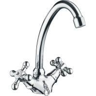 Waschtisch Einlochbatterie NOSTALGIE schwenkbarer Auslauf chrom von Conmetall - Celle