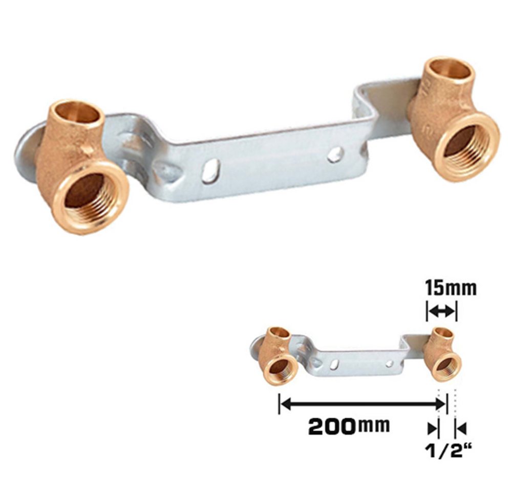 Conmetall Meister Lötfitting Löt Montageeinheit Ø 15 mm x 1/2 x 200 mm Rotguss" von Conmetall Meister