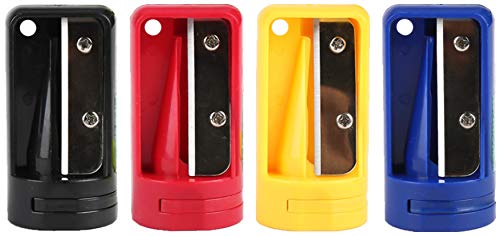 Conmetall Anspitzer für Zimmermannsbleistift, Kunststoff, Handbuch, Schwarz, Rot, Gelb, Blau, 55x28x27 mm, Bleistiftspitzer Conmetall Anspitzer für Zimmermannsbleistift, Kunststoff, Handbuch, Schwarz, Rot, Gelb, Blau, 55x28x27 mm, Bleistiftspitzer von Conmetall