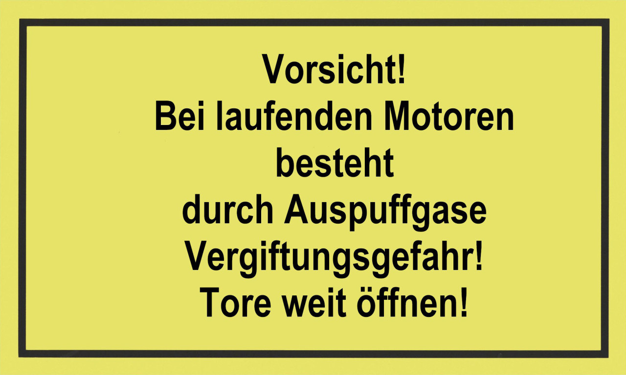 Conmetall Hinweisschild Vorsicht! Bei laufenden Motoren 200 x 300 mm von Conmetall