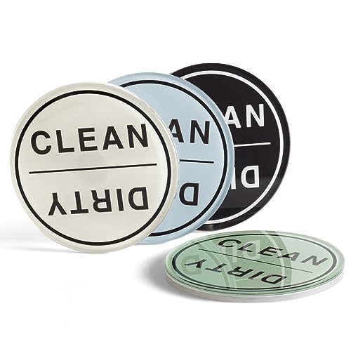 CONMOTO Geschirrspüler-Magnet "Clean Dirty", "Clean Dirty", Magnet für Geschirrspüler, Küche, Geschirrspüler, Magnetschild, kratzfest, starke Magnete, schmutzige Reinigung, Geschirrspüler-Magnet mit von Conmoto