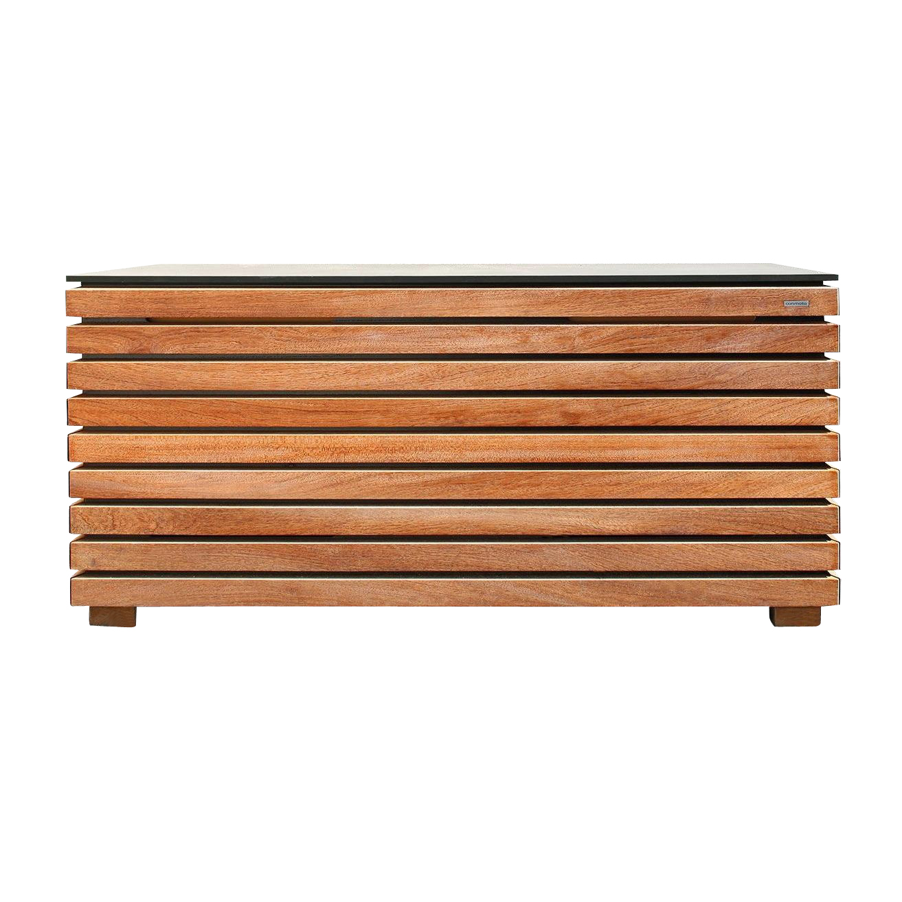 Conmoto - Forte Kissentruhe L - natur/anthrazit/Kambala-Holz (Teak ähnlich)/171x91x69cm von Conmoto