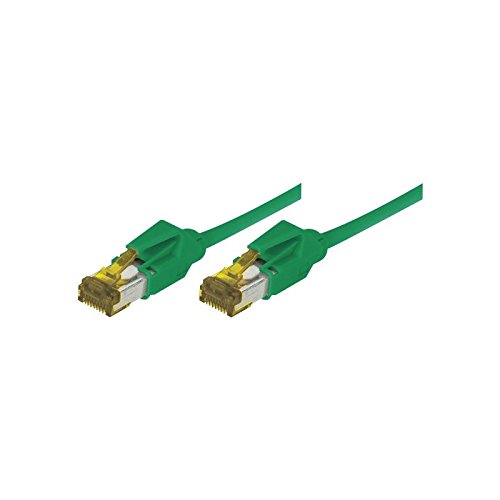 CONNECT 2 m Full Copper RJ45 S/FTP CAT 6 A, LSOH Patchkabel, Knickschutztülle, grün, von CONNECT