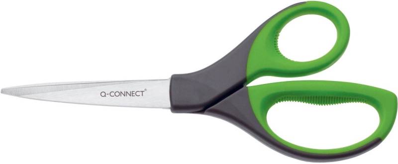 Connect Papierscheren Premiumschere 21 cm mit Designgriffen schwarz/grün von Connect