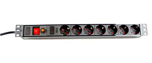 19 Zoll Steckdosenleiste mit Überspannungsschutz 7-Fach mit Schalter Aluminium Gehäuse - 19'' PDU zum Einbau in den Serverschrank 19 Zoll Steckdosenleiste mit Überspannungsschutz 7-Fach mit Schalter Aluminium Gehäuse - 19'' PDU zum Einbau in den Serverschrank von ConnectNET
