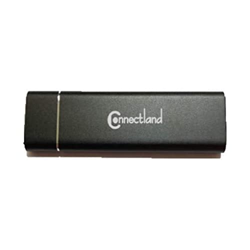 Connectland Externer Speicherplatz Typ C Gen2 (10 Gbps) für SSD M2 NVMe PCIe-Black von Connectland