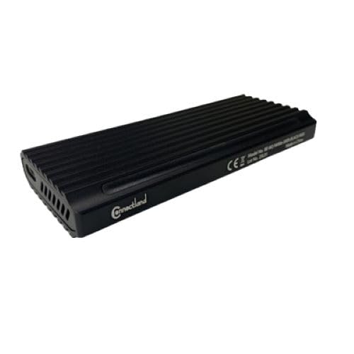 Connectland Externes Gehäuse USB 3.1 NVMe PCIe M2 SSD schwarz ohne Schrauben Typ C 10 Gbps von Connectland