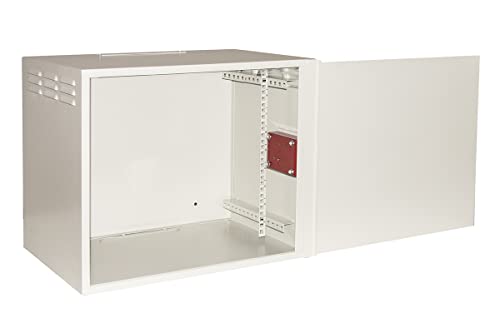 Connetto - Schrank 19" 9 Einheiten grau Tür aus Eisen gegen Vandalismus mit einbruchsicherem Schloss 40 x 56 x 46 cm (TxBxH) von Connetto