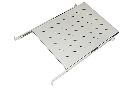 Connetto - Universalablage für 19" Rackschrank ausziehbar auf Teleskopschienen 1 Einheit grau 650 mm. von Connetto