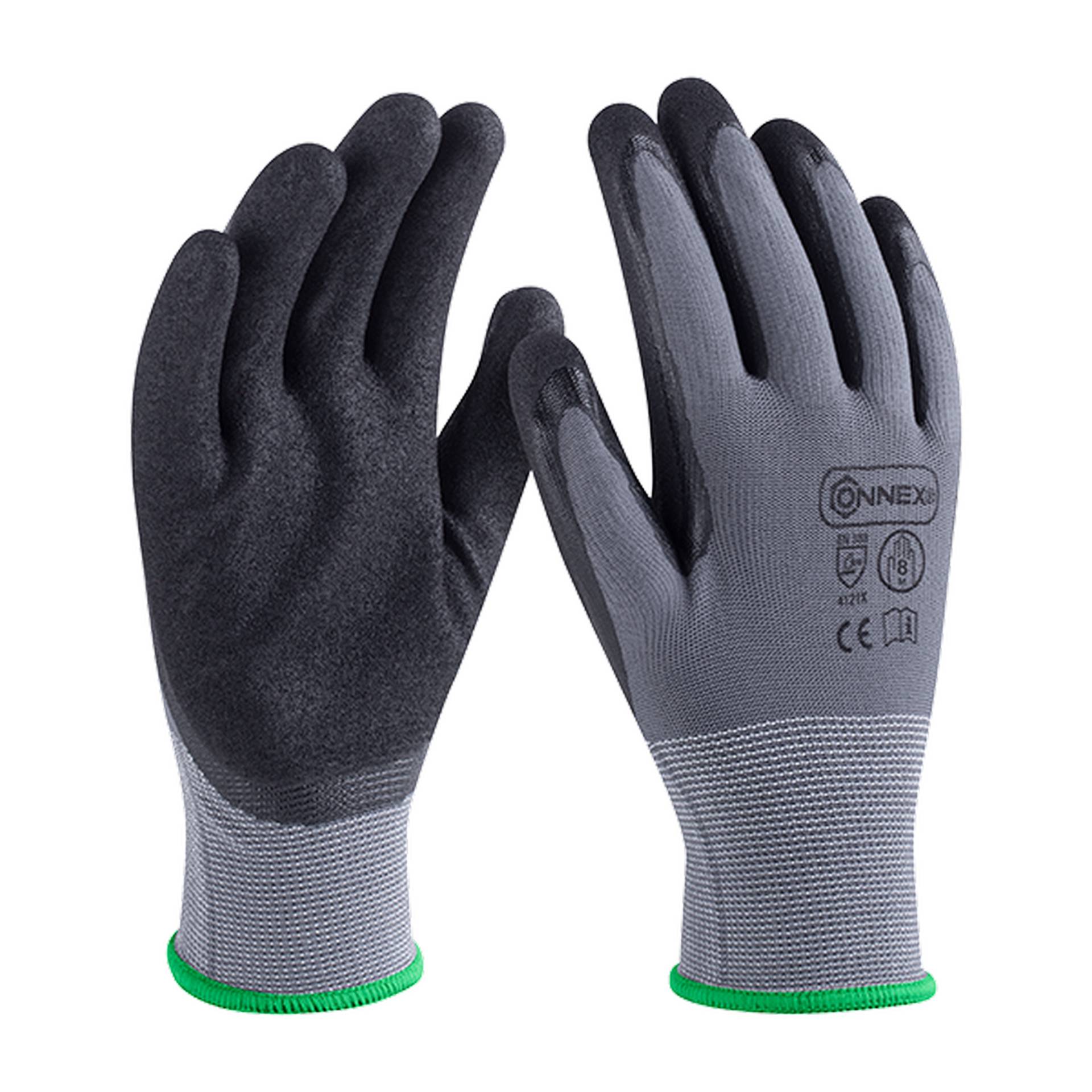 Connex Arbeitshandschuh 'Economic Flex' grau/schwarz Größe 8/M Connex Arbeitshandschuh 'Economic Flex' grau/schwarz Größe 8/M von Connex