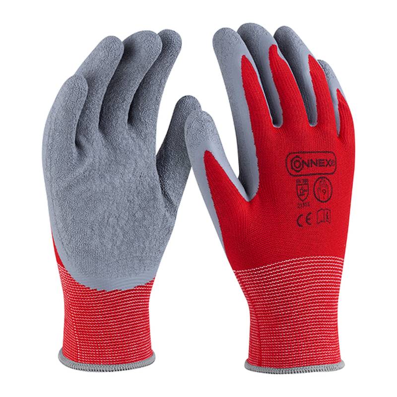 Connex Arbeitshandschuh 'Outdoor Grip' rot/grau Größe 9/L von Connex