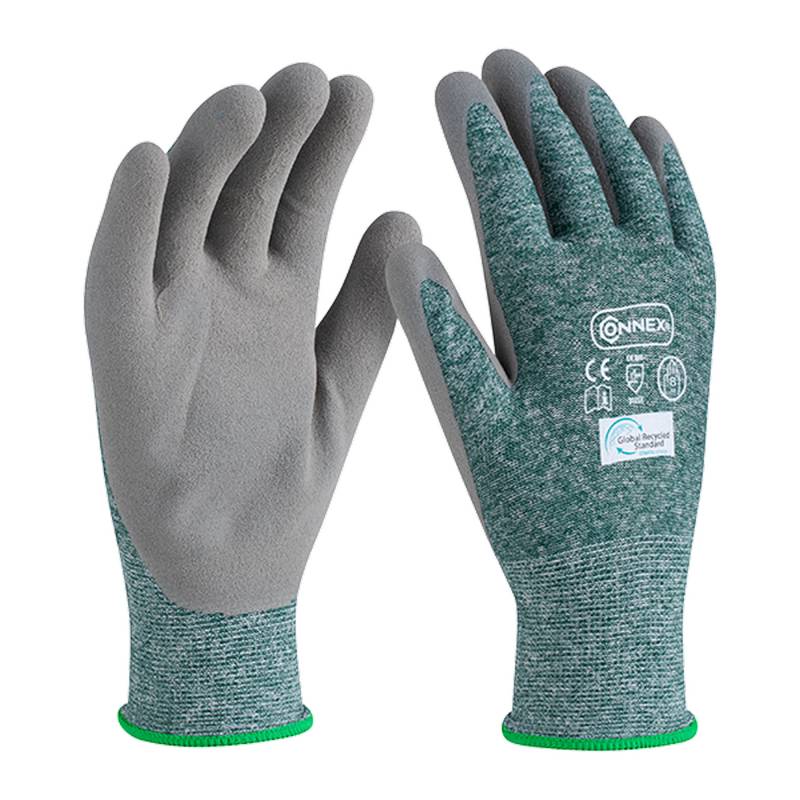 Connex Arbeitshandschuh 'Recycled Outdoor' grün/weiß/grau Größe 8/M von Connex