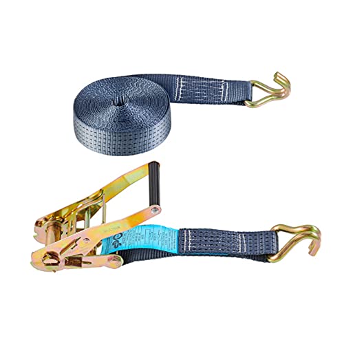 Connex Zurrgurt - Zweiteilig - 8 m x 50 mm - 5000 kg maximale Belastbarkeit - Mit Spannratsche & Spitzhaken - Aus Polyester / Spanngurt / Ladungssicherung / Ratschengurt / B34414 von Connex