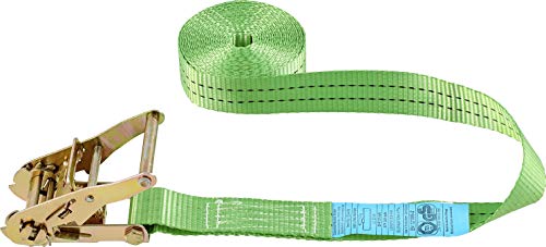 Connex Zurrgurt - Einteilig - 5 m x 38 mm - 2000 kg maximale Belastbarkeit - Mit Spannratsche, ohne Haken - Aus Polyester / Spanngurt / Ladungssicherung / Ratschengurt / B34419 von Connex