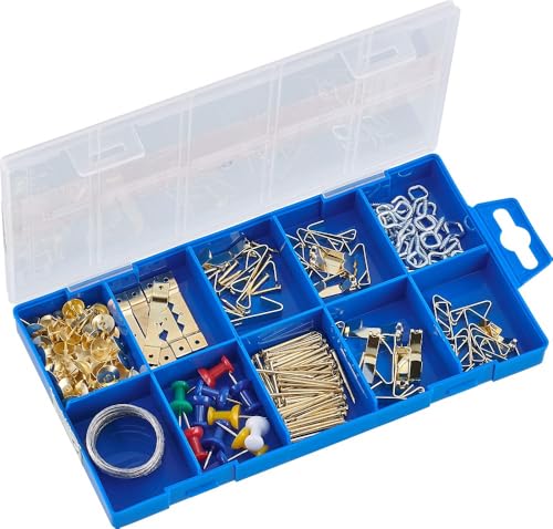 Connex Bilderhaken-Sortiment 200-teilig - Bildaufhänger & Zubehör im Set - Vorsortiert in praktischer Kunststoffbox - Universell einsetzbar / Aufhänger für Bilderrahmen / Sortimentskasten / DP8500058 Connex Bilderhaken-Sortiment 200-teilig - Bildaufhänger & Zubehör im Set - Vorsortiert in praktischer Kunststoffbox - Universell einsetzbar / Aufhänger für Bilderrahmen / Sortimentskasten / DP8500058 von Connex