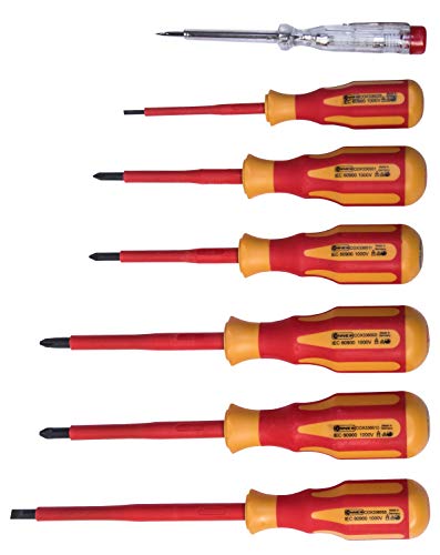 Connex COX336207 Elektriker-Schraubendreher-Satz VDE, 2-Komponenten-Griffe, 7-teilig Connex COX336207 Elektriker-Schraubendreher-Satz VDE, 2-Komponenten-Griffe, 7-teilig von Connex
